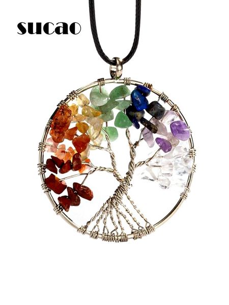 chains 2021 natural stone tree of life pendant necklace 7 chakra handmade crystal wedding jewelry for women gift, Silver
chains 2021 natural stone tree of life pendant necklace 7 chakra handmade crystal wedding jewelry for women gift, Silver