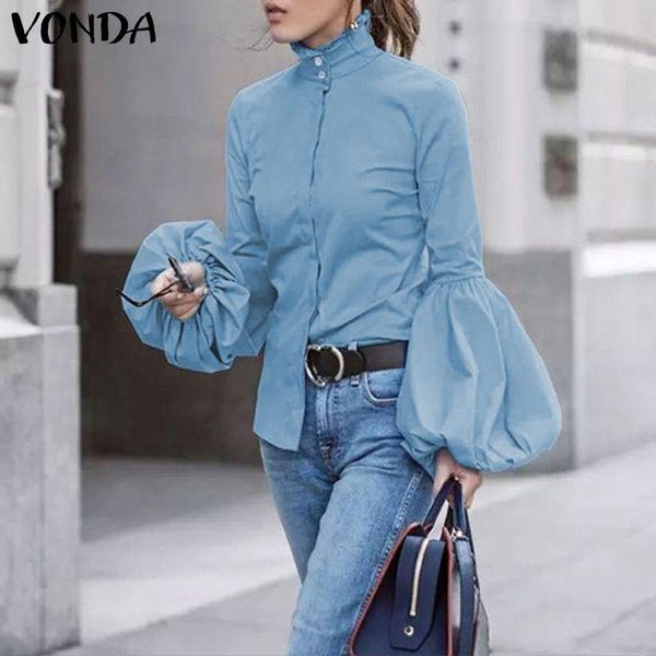 women's blouses & shirts blouse women vonda 2021 fashion female long lantern sleeve solid femme casual blusas outwear oversized whi, White
women's blouses & shirts blouse women vonda 2021 fashion female long lantern sleeve solid femme casual blusas outwear oversized whi, White