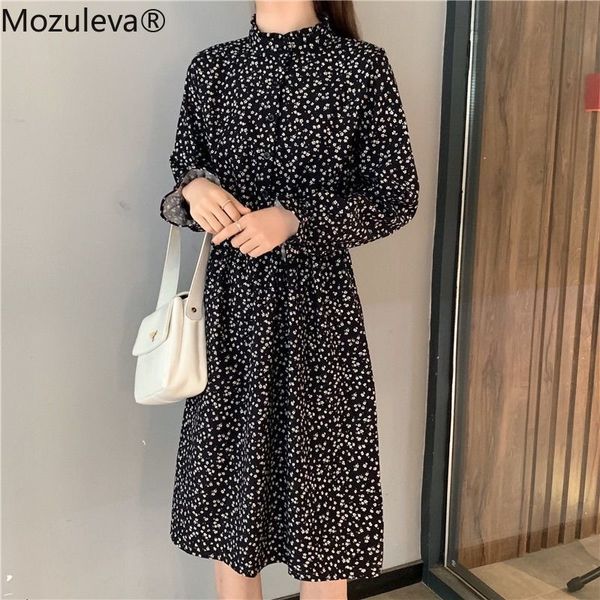 spring summer a-line vestidos elegant stand collar women dress full sleeve floral print elastic waist female 210427, Black;gray
spring summer a-line vestidos elegant stand collar women dress full sleeve floral print elastic waist female 210427, Black;gray