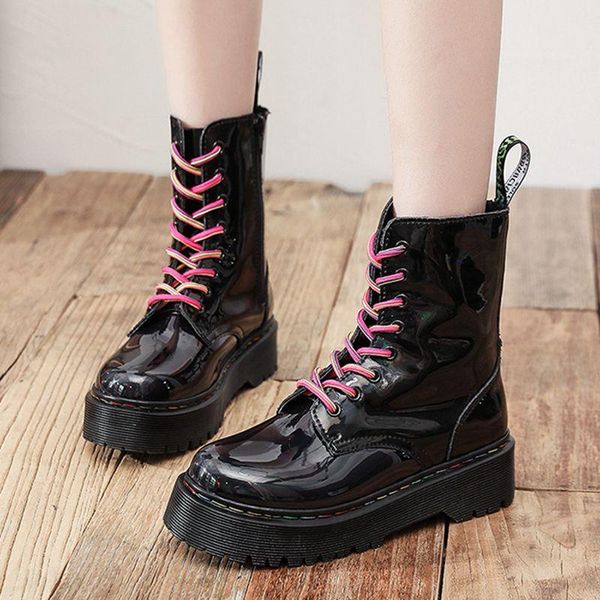 boots riding 8 holes black short female leather british style colorful platform shoes heightening side zipper
boots riding 8 holes black short female leather british style colorful platform shoes heightening side zipper
