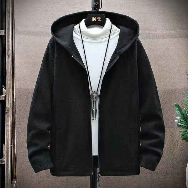 men's hoodies & sweatshirts sports leisure young men hooded jacket coat polar fleece granular pile thin fashion comfortable zipper unli, Black
men's hoodies & sweatshirts sports leisure young men hooded jacket coat polar fleece granular pile thin fashion comfortable zipper unli, Black