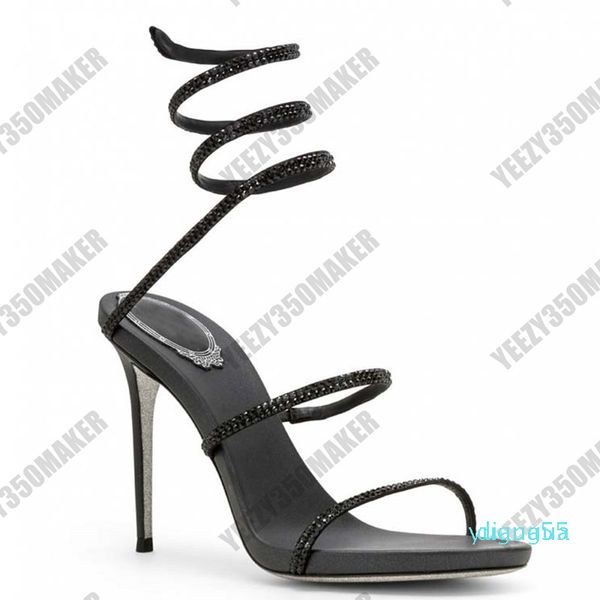 8cm 10cm stiletto high heel crystal karung rose gold snakelike twining rhinestone sandals women summer, Black
8cm 10cm stiletto high heel crystal karung rose gold snakelike twining rhinestone sandals women summer, Black