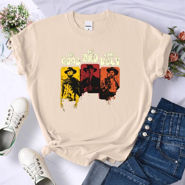 women's t-shirt the good, bad, & ugly print tshirt woman large size anime tees fashion vintage cotton cartoon t-shirts women, White
women's t-shirt the good, bad, & ugly print tshirt woman large size anime tees fashion vintage cotton cartoon t-shirts women, White