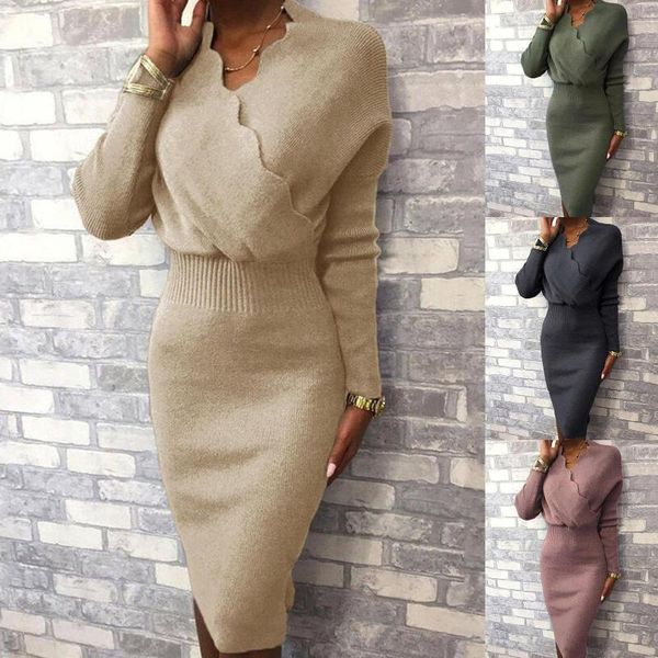 casual dresses autumn women lace v neck solid color long sleeve bodycon knee-length party dress, Black;gray
casual dresses autumn women lace v neck solid color long sleeve bodycon knee-length party dress, Black;gray