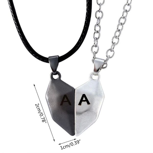 pendant necklaces lettering couple love necklace wishing stone heart broken stitching lucky, Silver
pendant necklaces lettering couple love necklace wishing stone heart broken stitching lucky, Silver