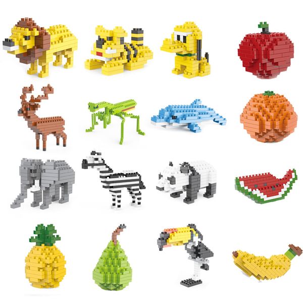 diamond animals fruits micro mini bricks dog lion tiger elephant model building blocks set apple watermelon
diamond animals fruits micro mini bricks dog lion tiger elephant model building blocks set apple watermelon