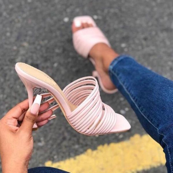 sandals summer women square toe ladies heel mules thin high heels slippers fashion woman shoes, Black
sandals summer women square toe ladies heel mules thin high heels slippers fashion woman shoes, Black