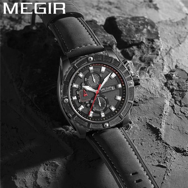 wristwatches megir watch men chronograph military male clock black genuine leather fashion classic man sport wristwatch 211, Slivery;brown
wristwatches megir watch men chronograph military male clock black genuine leather fashion classic man sport wristwatch 211, Slivery;brown