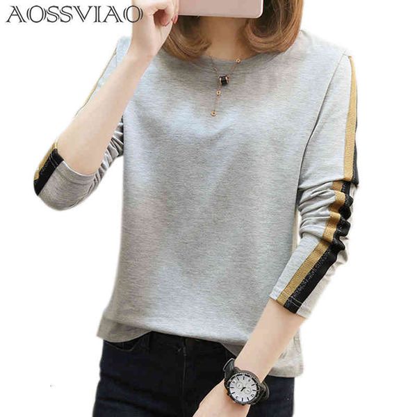 women's t-shirt aossviao camiseta feminina folgada, plus size, , nova moda, gola redonda, manga comprida, femininos, cinza khak kfey, White
women's t-shirt aossviao camiseta feminina folgada, plus size, , nova moda, gola redonda, manga comprida, femininos, cinza khak kfey, White