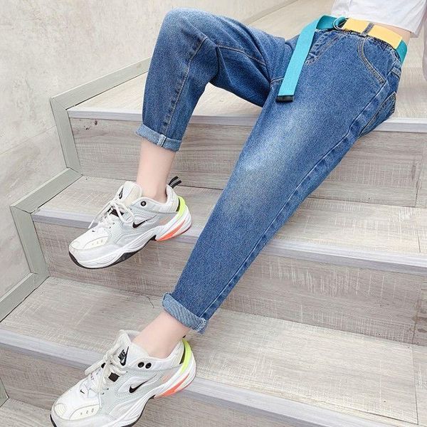 girls jeans 2021 spring autumn childrens loose sports pants korean version of the big casual harlan, Blue
girls jeans 2021 spring autumn childrens loose sports pants korean version of the big casual harlan, Blue