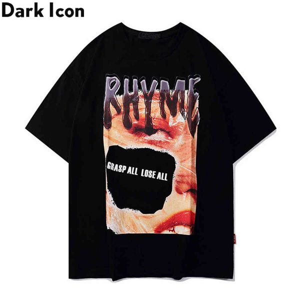 print hip hop t-shirt men women summer streetwear men's tee shirts man clothing black white 210603, White;black
print hip hop t-shirt men women summer streetwear men's tee shirts man clothing black white 210603, White;black