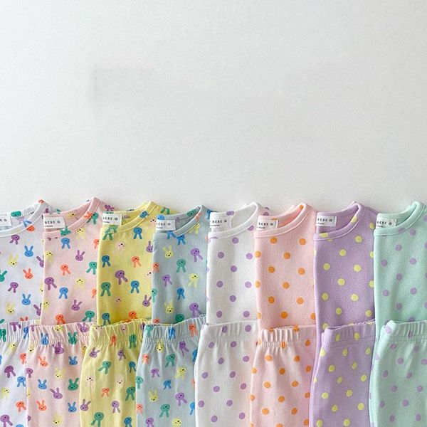 summer korean baby loungewear polka dots print cotton kids pajamas set children sleepwear clothing sets, White
summer korean baby loungewear polka dots print cotton kids pajamas set children sleepwear clothing sets, White