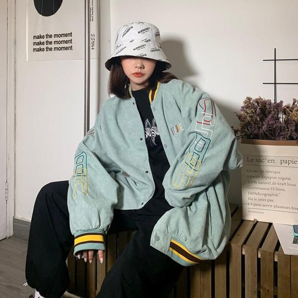women's jackets stitching baseball uniform men women couples students 2021 spring autumn retro jacket corduroy coat tide harajuku, Black;brown
women's jackets stitching baseball uniform men women couples students 2021 spring autumn retro jacket corduroy coat tide harajuku, Black;brown