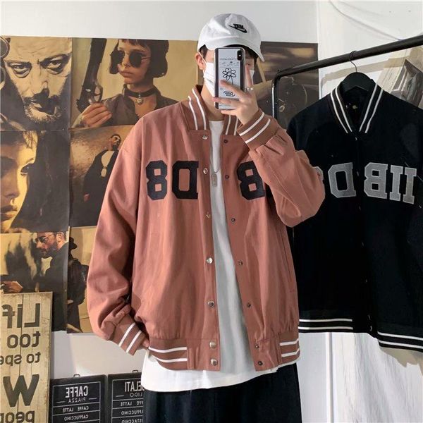 spring 2021 casual jacket male korean version trend couple baseball uniform ins hong kong style loose tide brand men's jackets, Black;brown
spring 2021 casual jacket male korean version trend couple baseball uniform ins hong kong style loose tide brand men's jackets, Black;brown