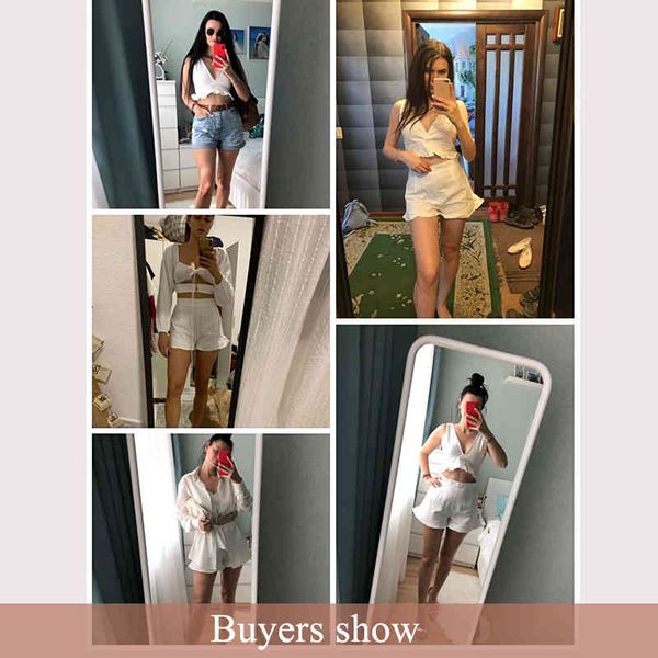 women's shorts womens 2 piece set white v neck ruffled crop elastic waist short straight two lounge wear hv7u, White;black
women's shorts womens 2 piece set white v neck ruffled crop elastic waist short straight two lounge wear hv7u, White;black