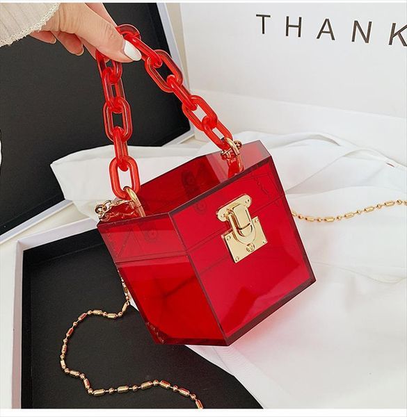 acrylic bag transparent box women jumpsuits chain shoulder slung clear clutch purse vintage retro party handbag, Black;white
acrylic bag transparent box women jumpsuits chain shoulder slung clear clutch purse vintage retro party handbag, Black;white