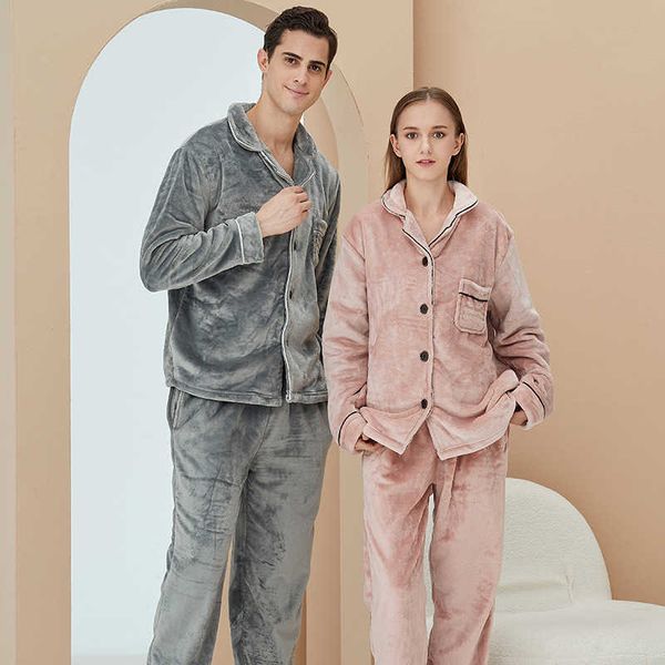 flannel pajamas women's autumn and winter coral velvet thickened home clothes warm suit embroidered men's pajamas, Black;red
flannel pajamas women's autumn and winter coral velvet thickened home clothes warm suit embroidered men's pajamas, Black;red