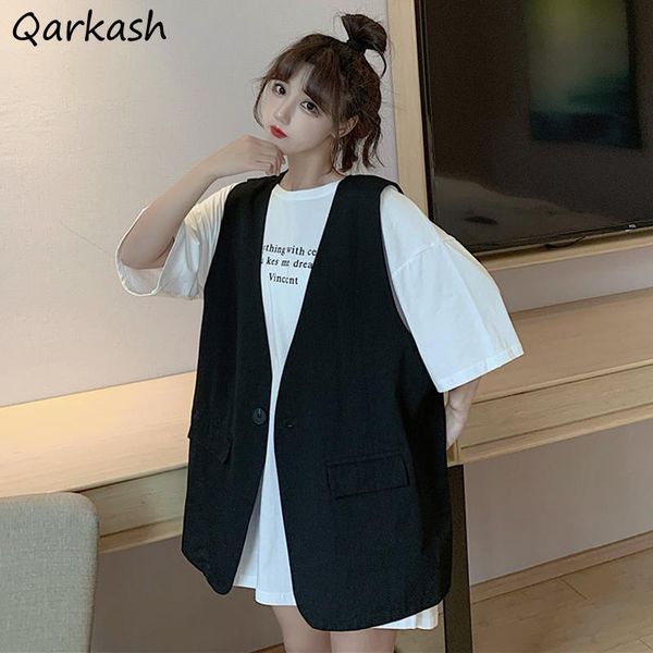 women's vests plus size m-4xl women solid fresh students all-match single breasted sweet v-neck waistcoats oversize ulzzang chic bf, Black;white
women's vests plus size m-4xl women solid fresh students all-match single breasted sweet v-neck waistcoats oversize ulzzang chic bf, Black;white