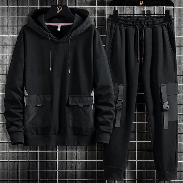 men's tracksuits spring autumn plus size tracksuit men multi-pockets black hoodie+pants 2 piece sets hip hop streetwear pullover sport, Gray
men's tracksuits spring autumn plus size tracksuit men multi-pockets black hoodie+pants 2 piece sets hip hop streetwear pullover sport, Gray