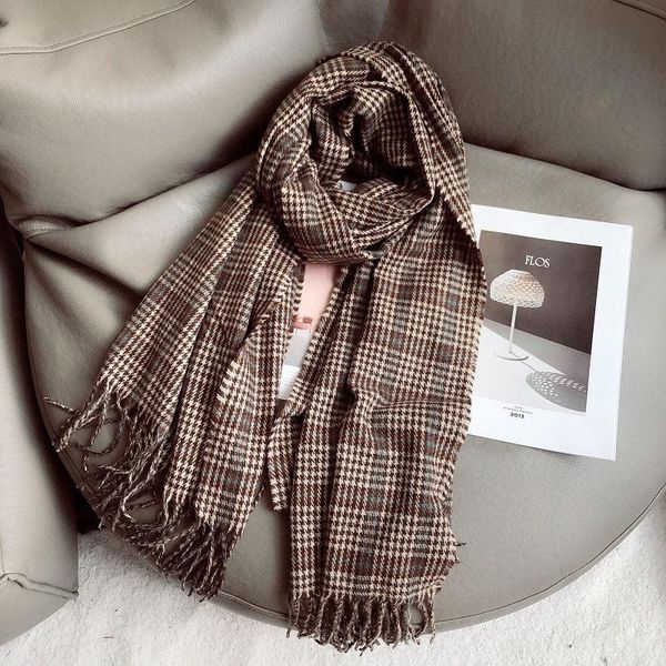 scarves phle vintage plaid cashmere scarf neck versatile trendy long style students warm thickened female, Blue;gray
scarves phle vintage plaid cashmere scarf neck versatile trendy long style students warm thickened female, Blue;gray