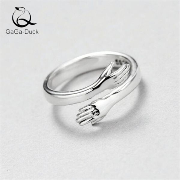 new creative hug 925 sterling silver fashion jewelry peace and love simple personality exquisite opening rings r234, Golden;silver
new creative hug 925 sterling silver fashion jewelry peace and love simple personality exquisite opening rings r234, Golden;silver