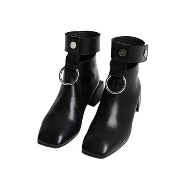 boots western punk chic autumn winter strange heel black leather square toe fashion shoes women metal cirle ankle cowboy
boots western punk chic autumn winter strange heel black leather square toe fashion shoes women metal cirle ankle cowboy