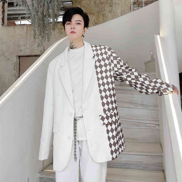 men's suits & blazers autumn jacket with solid color splice geometric pattern coat women oversize blazer x4ea, White;black
men's suits & blazers autumn jacket with solid color splice geometric pattern coat women oversize blazer x4ea, White;black