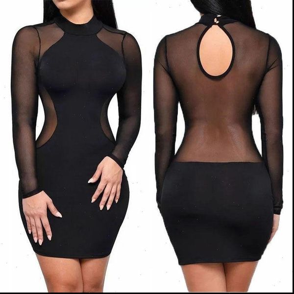 mesh sheer long sleeve womens dresses bodycon party club mini short dress black patchwork sheath ladies clubwear, Black;gray
mesh sheer long sleeve womens dresses bodycon party club mini short dress black patchwork sheath ladies clubwear, Black;gray