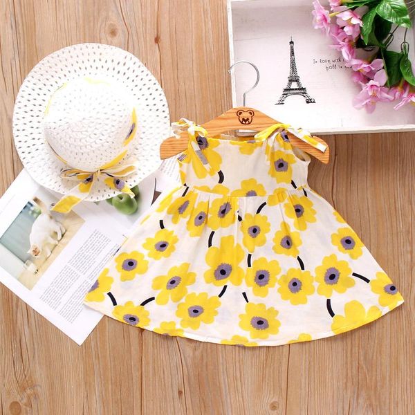 girl's dresses 2021 baby girl dress toddler clothestoddler girls sleeveless flowers printed clothes+straw hats caps, Red;yellow
girl's dresses 2021 baby girl dress toddler clothestoddler girls sleeveless flowers printed clothes+straw hats caps, Red;yellow