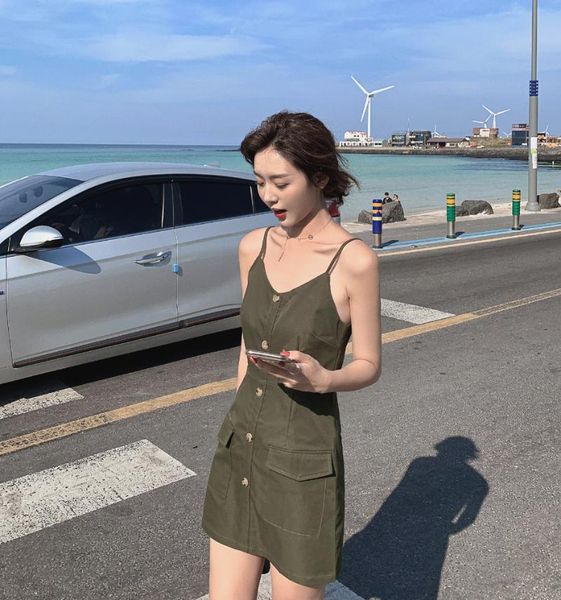 casual dresses summer mini dress french niche design suspenders v-neck slim slimming short women, Black;gray
casual dresses summer mini dress french niche design suspenders v-neck slim slimming short women, Black;gray