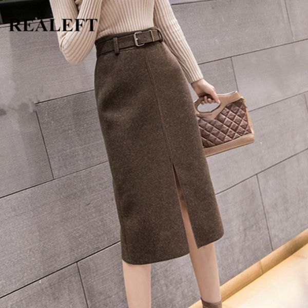 winter woolen pencil women's skirts with belt fashionable office ladies high waist elegant midi female 210428, Black
winter woolen pencil women's skirts with belt fashionable office ladies high waist elegant midi female 210428, Black