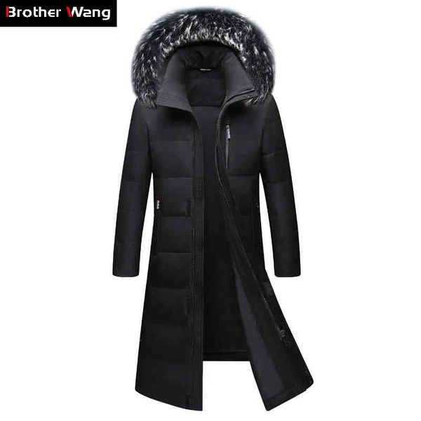 men's knee length et, thick coat, warm white duck leather collar, hoodie, famous brand clothing, winter novelty, 2020, Black
men's knee length et, thick coat, warm white duck leather collar, hoodie, famous brand clothing, winter novelty, 2020, Black