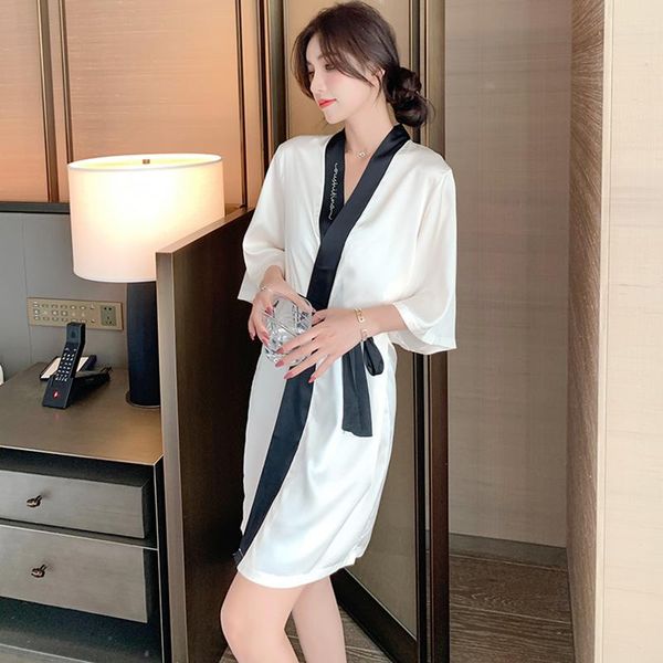 women's sleepwear kimono lady luxury bathrobe women silk satin silky robes mother sister bride bridesmaid white bridal resort spa robe, Black;red
women's sleepwear kimono lady luxury bathrobe women silk satin silky robes mother sister bride bridesmaid white bridal resort spa robe, Black;red