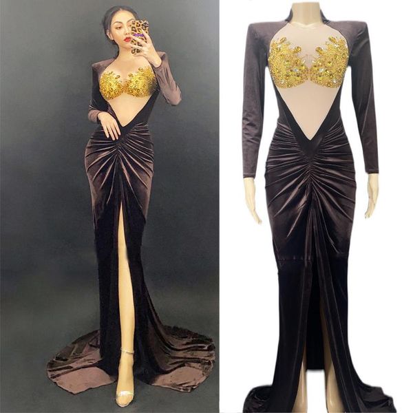 stage wear deep v long sleeve tail dress velvet evening dresses women prom outfit female dancer birthday celebrate costume xs3074, Black;red
stage wear deep v long sleeve tail dress velvet evening dresses women prom outfit female dancer birthday celebrate costume xs3074, Black;red