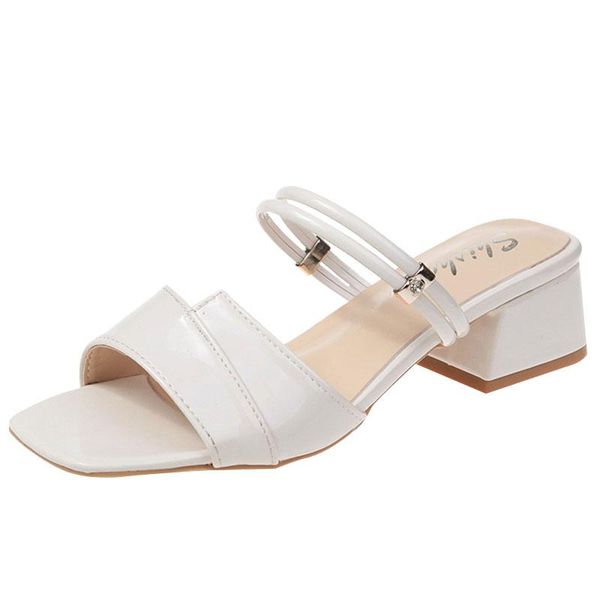summer korean version of the fairy open-toed wild net red mid-heeled thick heeled slippers lazy two sandals, Black
summer korean version of the fairy open-toed wild net red mid-heeled thick heeled slippers lazy two sandals, Black
