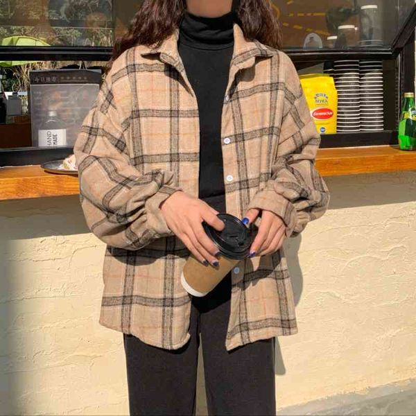 women's jackets long sleeve coats fashion vintage ladies plaid coat female l59 streetwear girls oversize jacket autumn outwear 90a, Black;brown
women's jackets long sleeve coats fashion vintage ladies plaid coat female l59 streetwear girls oversize jacket autumn outwear 90a, Black;brown
