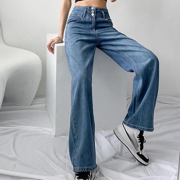 women's jeans women wide leg bottom baggy denim pants high waist full length trousers vintage streetwear 2021 harajuku straight, Blue
women's jeans women wide leg bottom baggy denim pants high waist full length trousers vintage streetwear 2021 harajuku straight, Blue