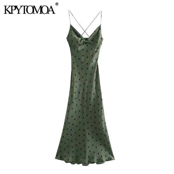 women chic fashion with knot polka dot midi dress backless cross thin straps female dresses vestidos mujer 210420, White
women chic fashion with knot polka dot midi dress backless cross thin straps female dresses vestidos mujer 210420, White