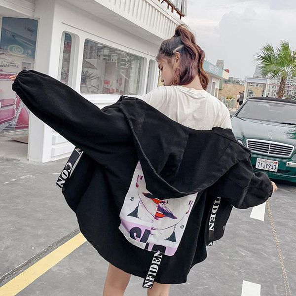 women's jackets jeans coat korean-style loose hooded hong kong style retro short flavor clown printed, Black;brown
women's jackets jeans coat korean-style loose hooded hong kong style retro short flavor clown printed, Black;brown