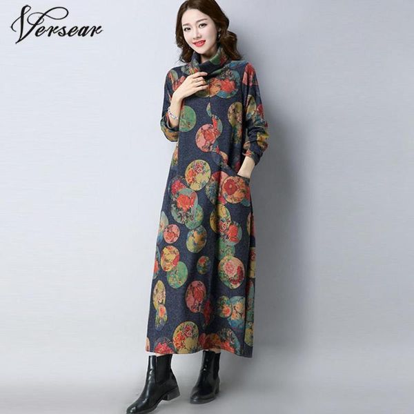 casual dresses versear vintage women loose dress floral print turtleneck long sleeve side pocket robe winter vestido mujer, Black;gray
casual dresses versear vintage women loose dress floral print turtleneck long sleeve side pocket robe winter vestido mujer, Black;gray