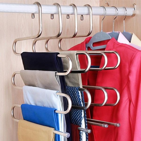 hangers & racks rack trouser pants closet clothes stainless steel organizer multilayer s type multi functional storage drying shape
hangers & racks rack trouser pants closet clothes stainless steel organizer multilayer s type multi functional storage drying shape