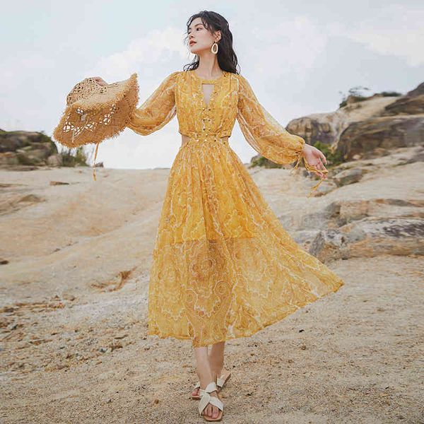 high waist women clothes bohemian yellow sunscreen nine points sleeve beach dress o neck seaside holiday dress 824c 210420, Black;gray
high waist women clothes bohemian yellow sunscreen nine points sleeve beach dress o neck seaside holiday dress 824c 210420, Black;gray