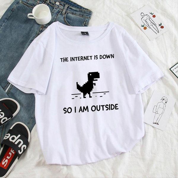 90s girl harajuku o neck men short sleeve lady cartoon dinosaur fun print and women mujer, White;black
90s girl harajuku o neck men short sleeve lady cartoon dinosaur fun print and women mujer, White;black