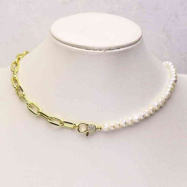 5 strand 4-5mm women natural pearls link metal necklace jewelry chain 9797, Silver
5 strand 4-5mm women natural pearls link metal necklace jewelry chain 9797, Silver