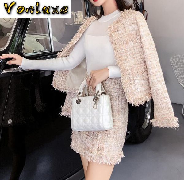 two piece dress suits women runway designer elegant office ladies formal tweed blazer short jacket coat mini skirt 2 set suit outf, White
two piece dress suits women runway designer elegant office ladies formal tweed blazer short jacket coat mini skirt 2 set suit outf, White