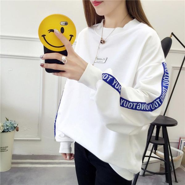 women's hoodies & sweatshirts #2128 cotton casual loose in women big size letter printed long sleeve o-neck girls fashion korean sweat, Black
women's hoodies & sweatshirts #2128 cotton casual loose in women big size letter printed long sleeve o-neck girls fashion korean sweat, Black