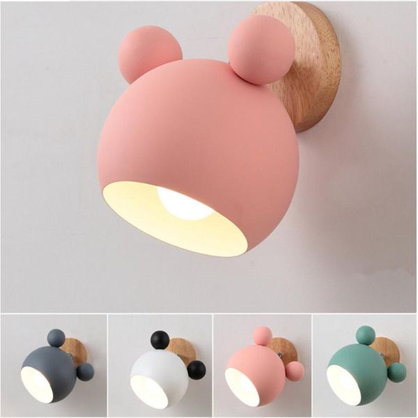 wall lamp wooden lights bedside sconce modern light for bedroom nordic macaroon 5 color steering head e27 85-285v
wall lamp wooden lights bedside sconce modern light for bedroom nordic macaroon 5 color steering head e27 85-285v