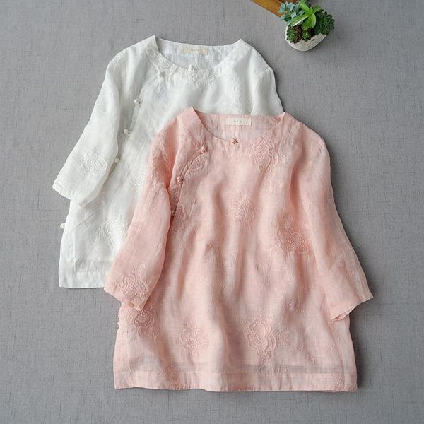 spring summer women loose chinese style buttons embroidery comfortable water washed thin see-through ramie shirts/blouses ethnic clothi, Red
spring summer women loose chinese style buttons embroidery comfortable water washed thin see-through ramie shirts/blouses ethnic clothi, Red