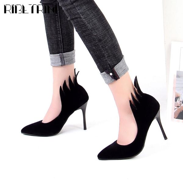 dress shoes ribetrini elegant thin high heels fashion western summer autumn shallow women pumps pointed toe decorating, Black
dress shoes ribetrini elegant thin high heels fashion western summer autumn shallow women pumps pointed toe decorating, Black