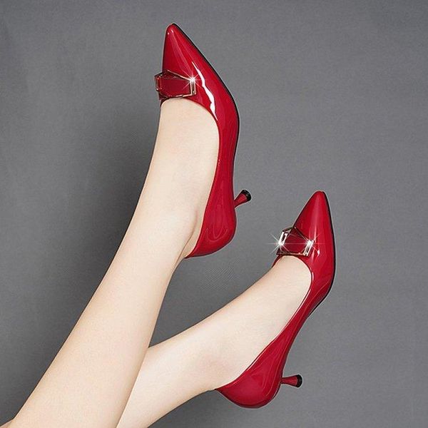 dress shoes 2021 summer designer high heels women pumps brand patent leather round ladies luxury fashion party sandals, Black
dress shoes 2021 summer designer high heels women pumps brand patent leather round ladies luxury fashion party sandals, Black